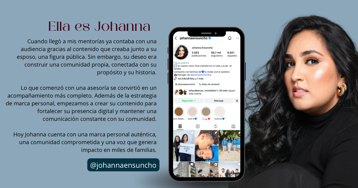 Testimonio de Johanna — comunidad conectada con su propósito