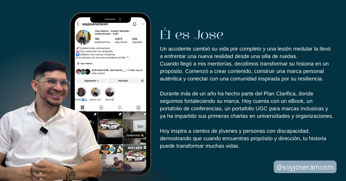 Testimonio de Jose — conferencista motivacional y creador UGC